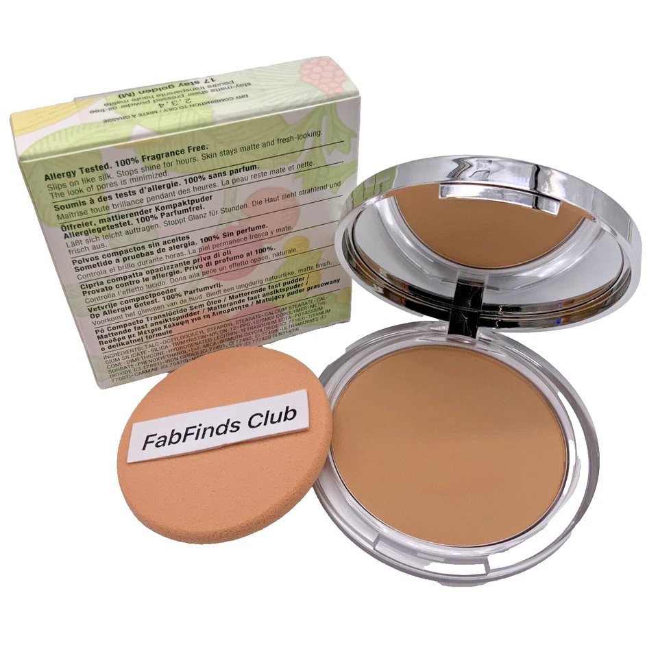 Clinique Stay Matte Sheer Pressed Powder #17 Stay Golden Oil Free New In Box - Image 2 of 4