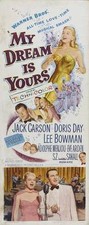 MY DREAM IS YOURS Movie POSTER 14x36 Insert Jack Carson Doris Day Lee Bowman
