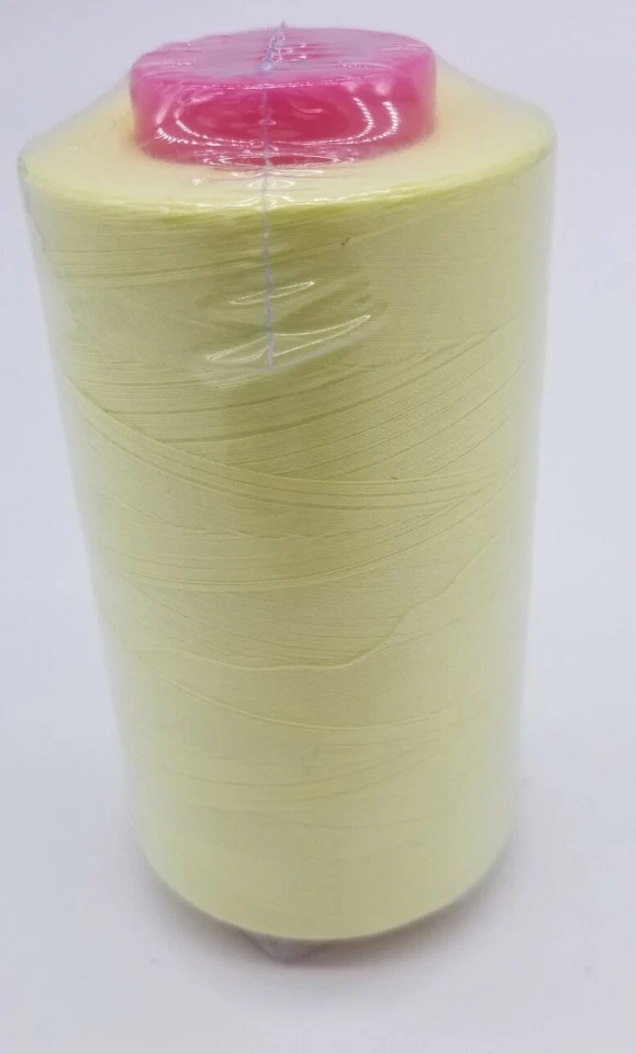 1 Big Spool Light / Pastel Yellow Sewing Thread 6000 YARDS Cone T27 S2 Quality - Image 3 of 4