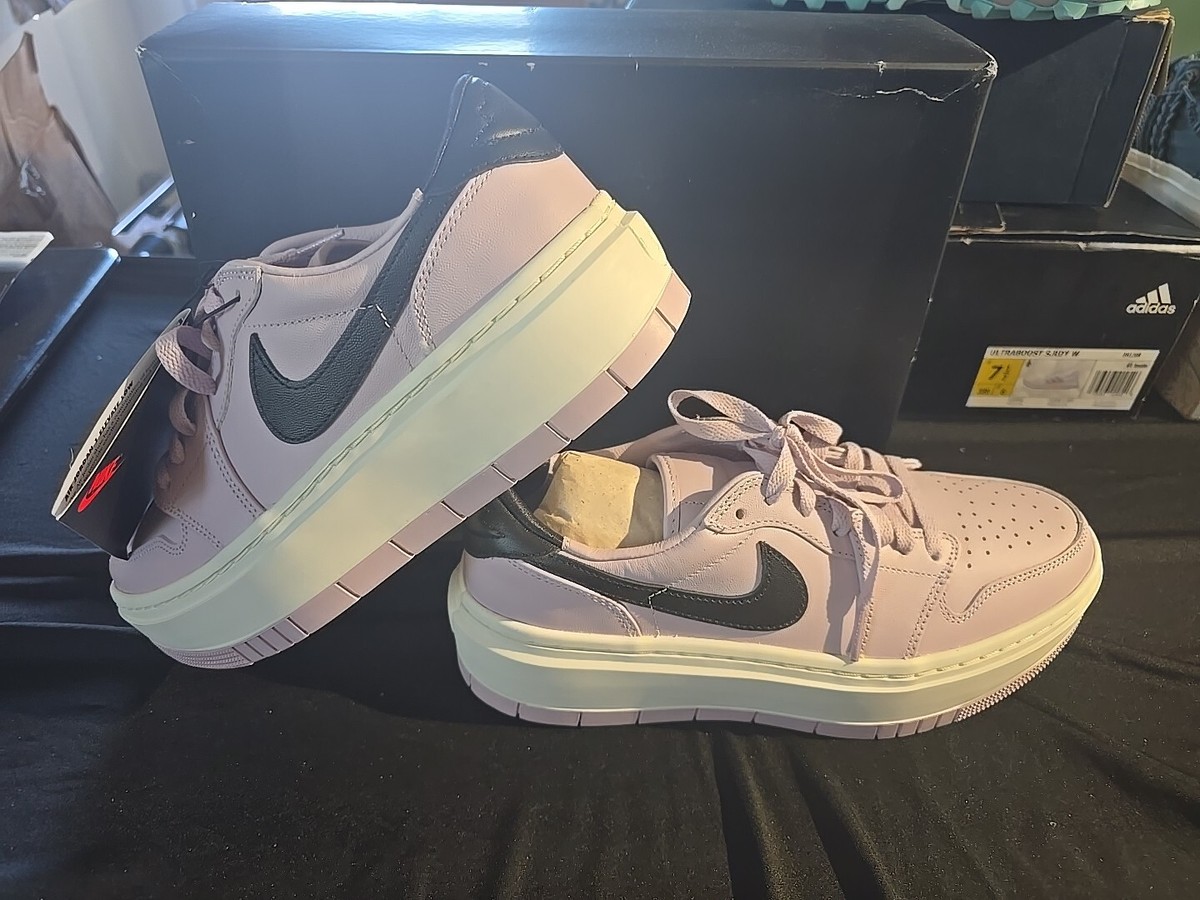 WMNS NIKE AIR JORDAN ELEVATE LOW ICED LILAC PINK-BLACK SZ