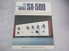 Pioneer SA-500 Amplifier AMP Original Catalogue / brochure 1 sheet Japan Printed
