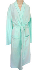 Baumwolle Hausmantel Bademantel Morgenmantel Saunamantel Farbe mint Gr. 38