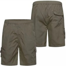 New Mens Elasticated Lightweight Cargo Combat Cotton Causal Shorts Pants Bottoms