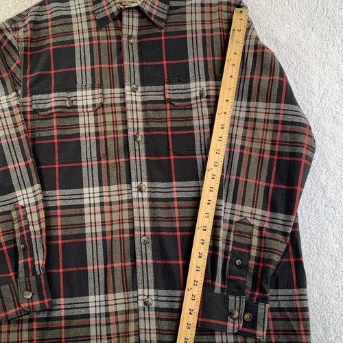 Schmidt Workwear Flannel Shirt Size L Big Color Black Gray Olive Outdoor Winter - Picture 5 of 8