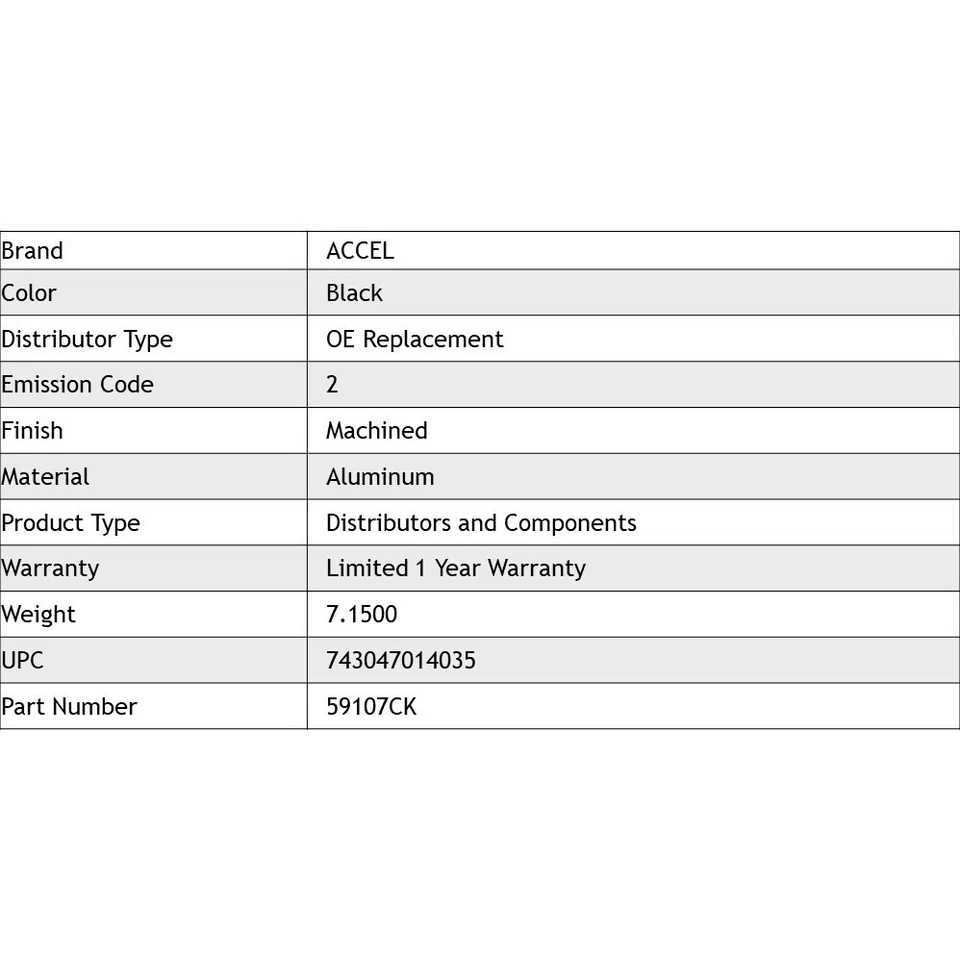 Accel Black Aluminum "Ready to Run" Distributor for GM HEI Engines Includes Coil - Image 4 of 4
