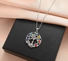 Necklace Pendant -  Tree of Life with 7 Chakra Pendant