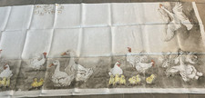 Williams Sonoma Volaille Linen 70 108 Tablecloth 8 napkins Easter ducks bunny