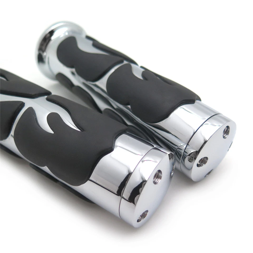 Empuñadura Flame 25 mm para Harley Dyna Wide Glide Electra Glide Fat Boy Heritage Foto 3 de 4