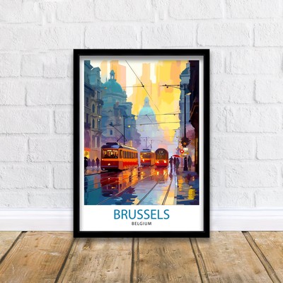 Brüssel Belgien Reiseplakat Brüssel