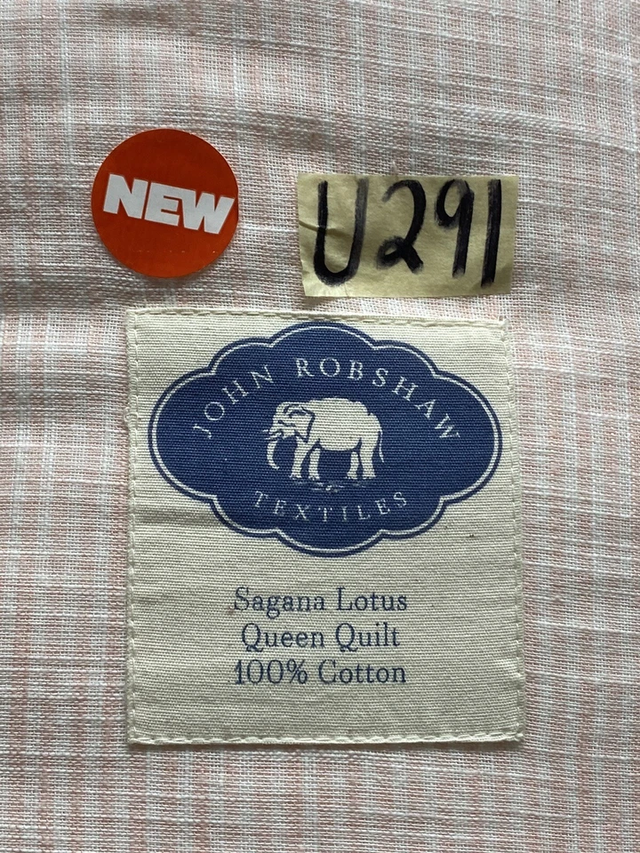 John Robshaw Textiles Sagana Lotus Queen Quilt Pink New - Image 3 of 3