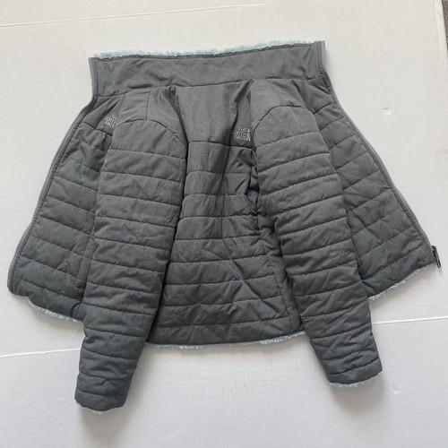 Girls The North Face Mossbud Reversible Insulated Jacket Gray/Gardinia Sz S 7-8 - Picture 7 of 13
