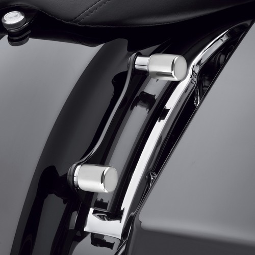 2x Chrome Docking Hardware Point Cover Kit For Harley Softail Dyna Touring Glide - Picture 3 of 14