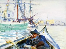 SUMMER DAY ON GIUDECCA by J. Sargent Tile Mural Kitchen Backsplash Ceramic 10x8