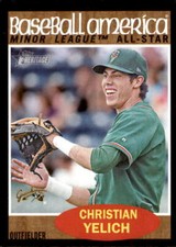 2011 Topps Heritage Minors Black Border SP Christian Yelich #243 41/62 Rookie RC