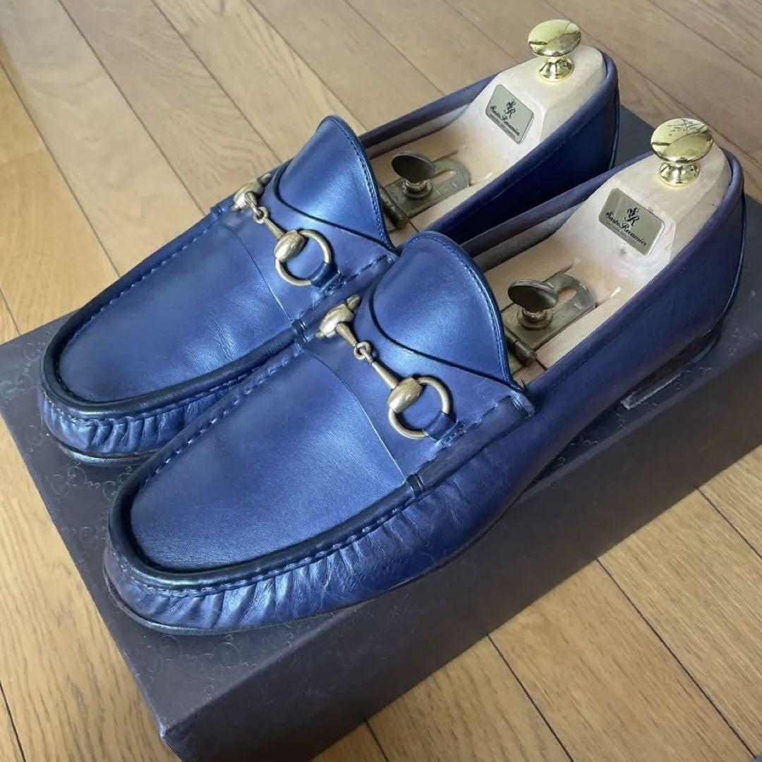 Men 10.0US Gucci Horsebit Loafers Navy 9.5 | eBay display picture 2