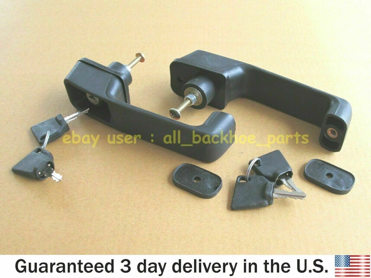 JCB BACKHOE - DOOR HANDLE WITH 2 KEYS, SET OF 2 PCS. (PART NO. 123