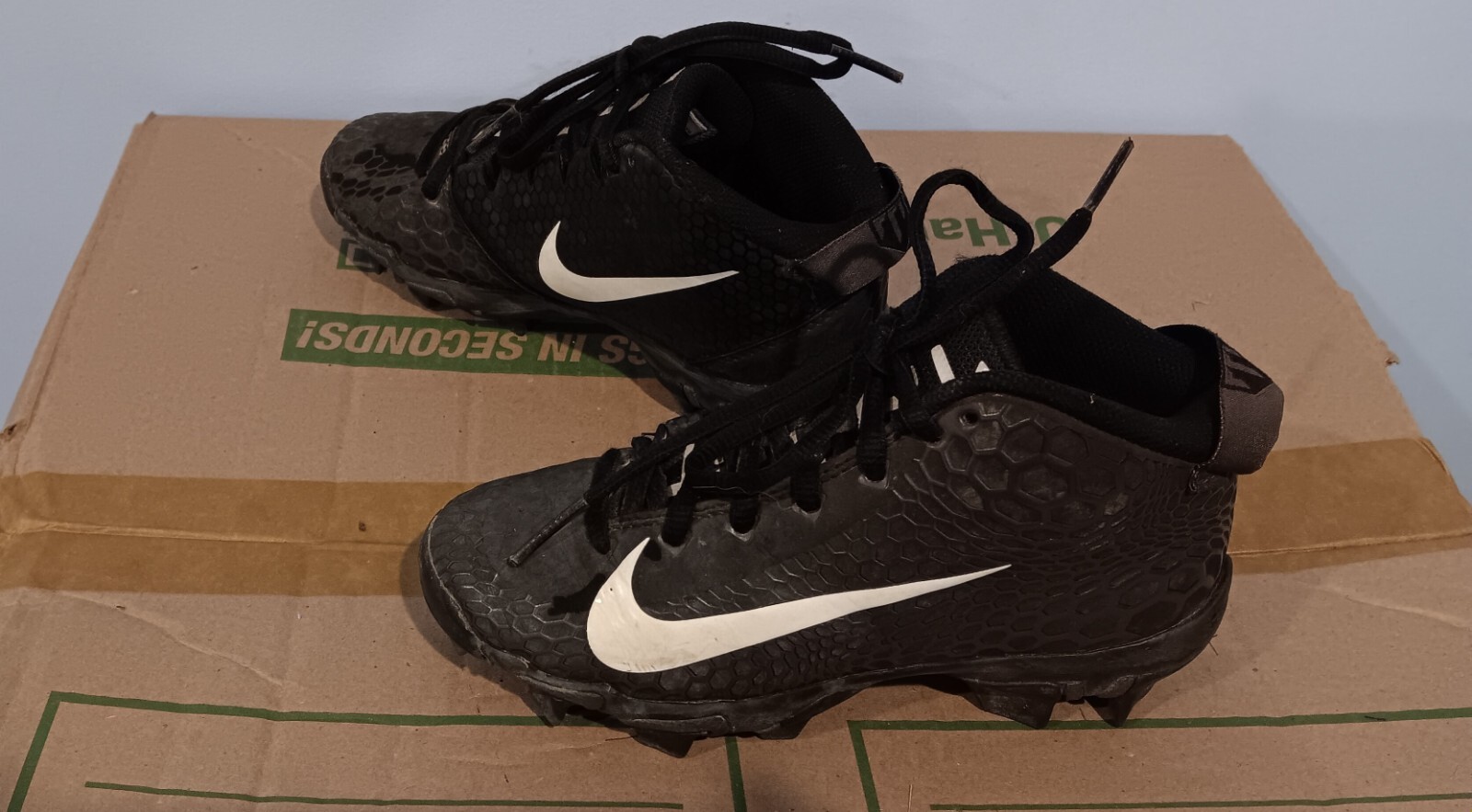 Nike Fastflex 856 Trout Baseball Cleats Black Boys Youth 1.5Y AJ9252