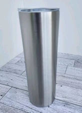 6 Pack Sublimation Tumblers bulk 20 oz Skinny Straight. Silver