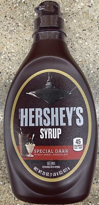 Hershey's SPECIAL DARK Mildly Sweet CHOCOLATE Syrup 22 Oz Bottle FREE SHIP