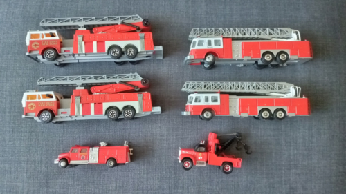Mix lot of 6 firetrucks, Conrad/ Road Champs / Majorette most diecast - Picture 1 of 14