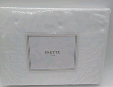 Frette Glaudia King pillow shams 100 cotton white New 2 Shams in set