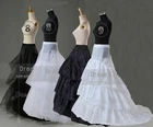 2/3HOOP Multi-Layer Train Wedding Ball Gown Crinoline Petticoat Prom Bridal Slip