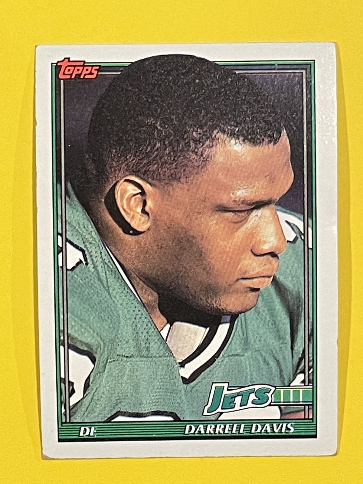 Darrell Davis 1991 Topps Rookie #464 New York Jets