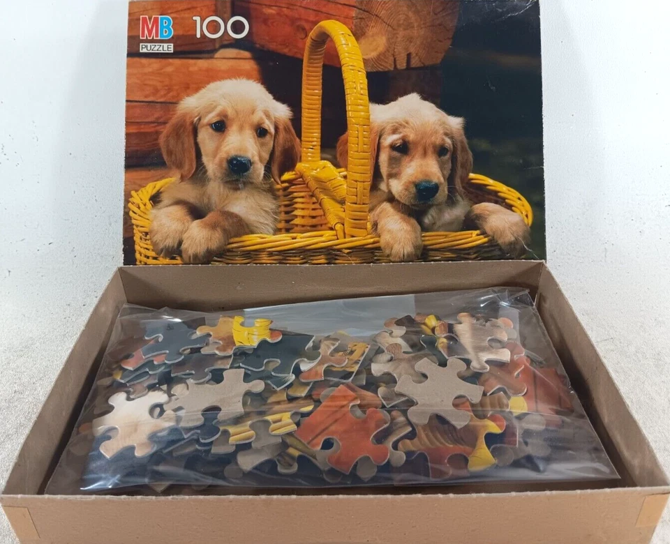 Puppies 100 Piece Junior Jigsaw Puzzle by MB Milton Bradley - Image 3 of 3