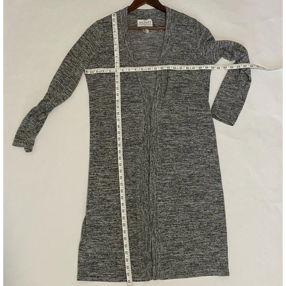 Velvet by Graham & Spencer For Anthropologie Cardigan Sweater Womens Size L Gray - Image 3 of 4
