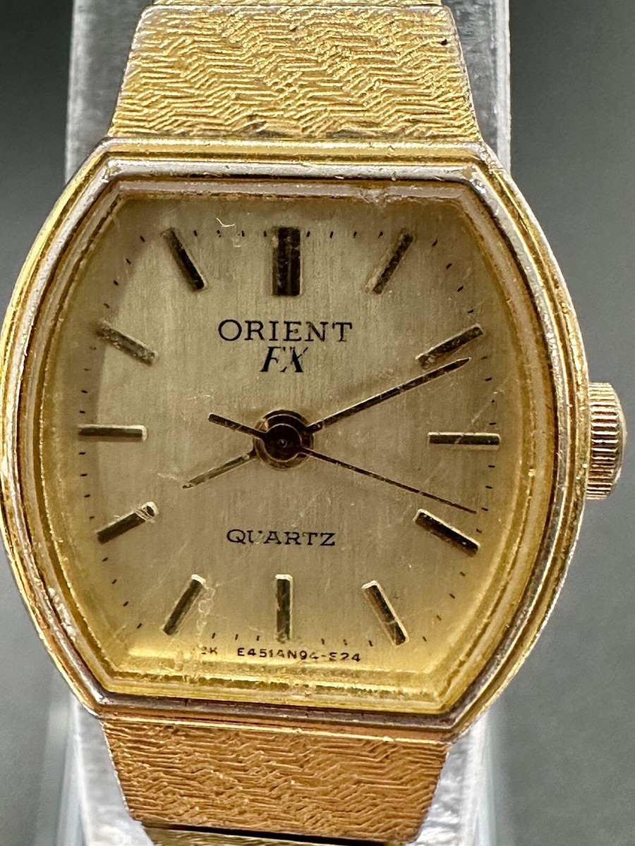 Working Vintage Ladies Orient E45AN9-40 KY Gold Tone Quartz Watch