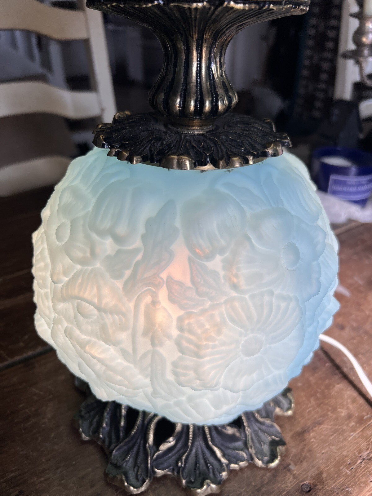 fenton glass lamp eBay
