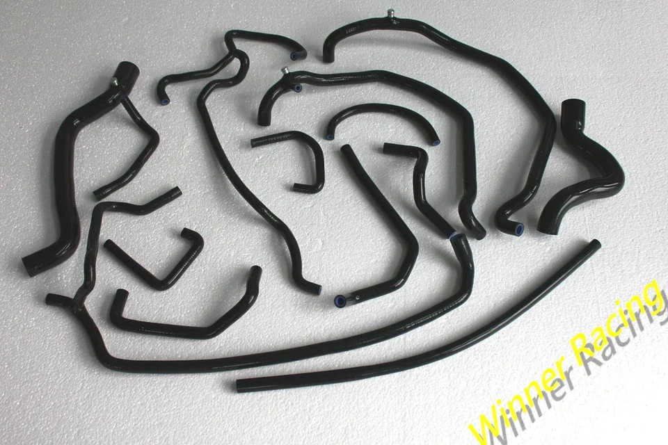 Fit Renault 5 GT Turbo Phase 1 1985 - 1987 silicone hose kit BLACK - Image 2 of 3