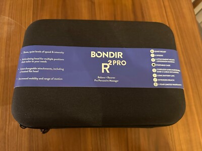 Bondir R2 Pro Percussive HEATED Massage Gun w/ Handle & 6 Attachment Heads relax