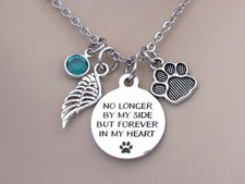 No Longer by My Side Dog Necklace, Pet Memorial, Loss of Dog, Remembrance Dog