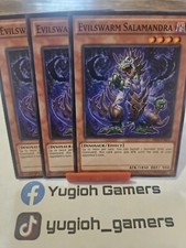 Yu-Gi-Oh Evilswarm Salamandra X3 SR04 1st Edition Common Light Played 