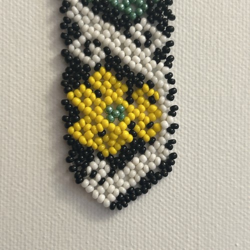 Handcrafted Seed Bead Belt Fit Up To 38" Waist Flowers Intricate Handmade Craft - Bild 12 von 16