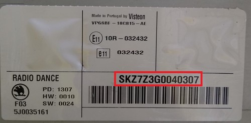 SKODA Radio CODE Key dekodieren Octavia Fabia Superb Blues Bolero Swing Delphi - Bild 4 von 12
