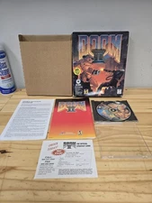 Doom II PC, 1994 ID Software GT Interactive CD Big Box PC Game W Manual Vg Cond