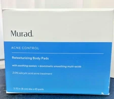 Murad Acne Control Retexturizing Body Pads 45 Pads NEW Exp 03/2027