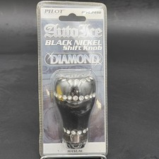 Auto Ice Black Nickel Diamond Bling Shift Knob For Manual Transmission Auto Ice Black Nickel Diamond Bling Shift Knob For Manual Transmission