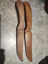 Lot Of 2 Vintage Wooden Floating Filet Knives