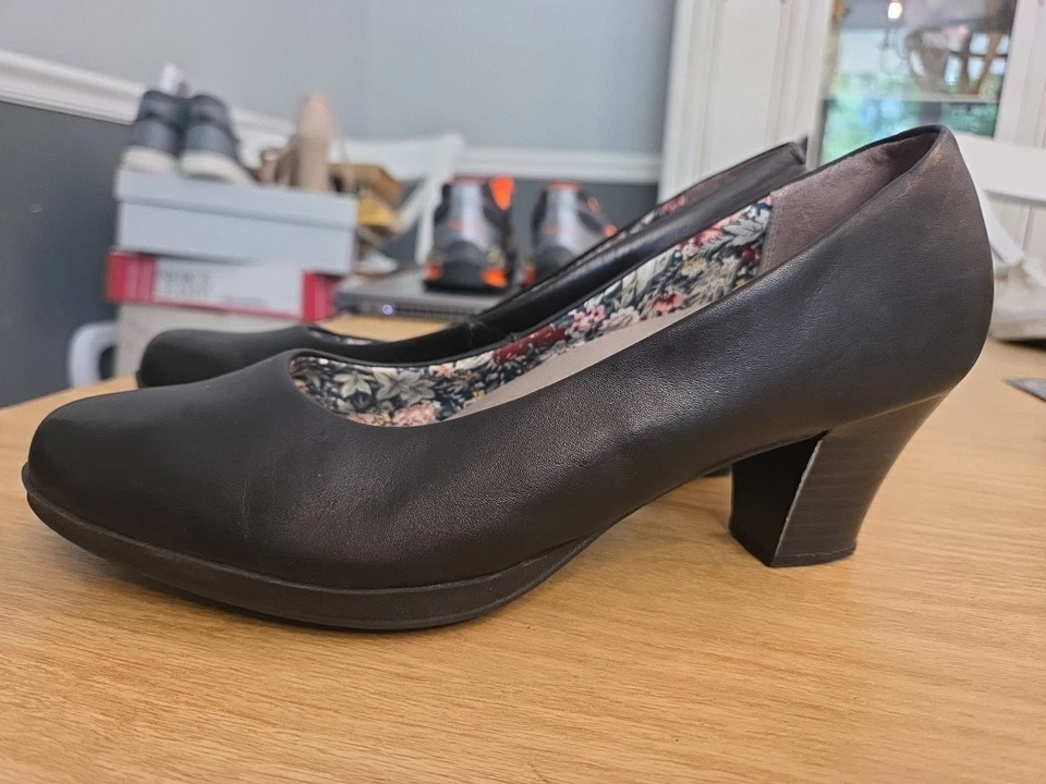 ZAPATOS DE CUERO HOTTER 'ANGELICA' US 9.5 UK 7.5 EUR 41.5 EN NEGRO  Foto 2 de 4