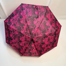 Ed Hardy 'Death Before Dishonor' Prints Pink and Black Patterned Umbrella