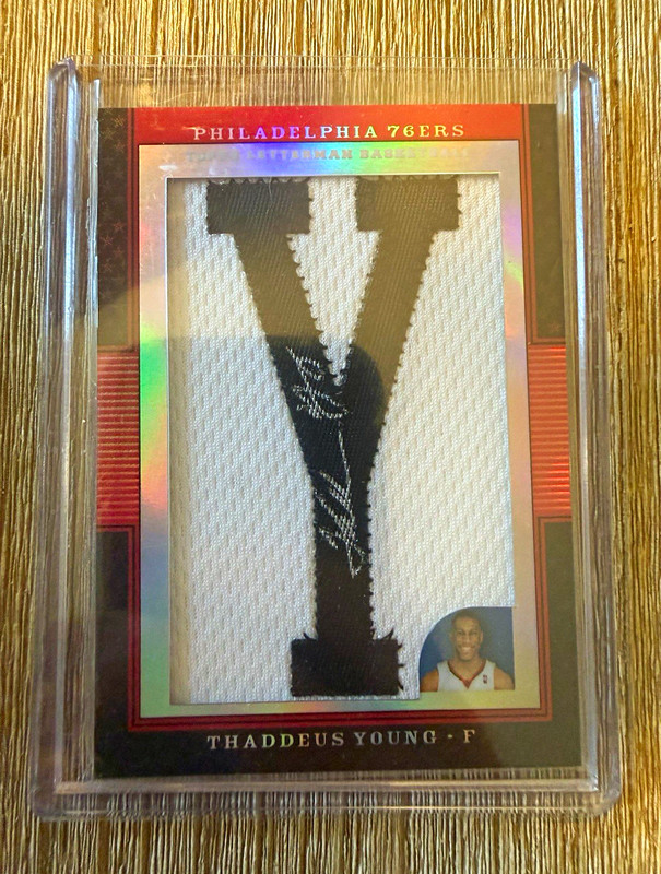 Topps 2007-08 Letterman Thaddeus Young 76ers LA-TY Patch /15 Insert Auto