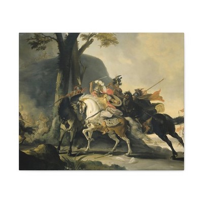 Cornelis Troost - Alexander de Grote in de slag - Canvas Wall Art