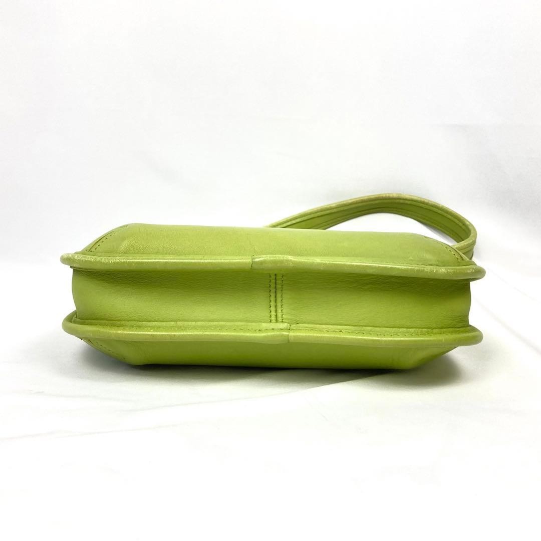 美品✨vintage coach エルゴ　バッグ　9020 USA製　Green COACH Ergo 9020 Shoulder Bag Lime Green Leather USA Vintage Women