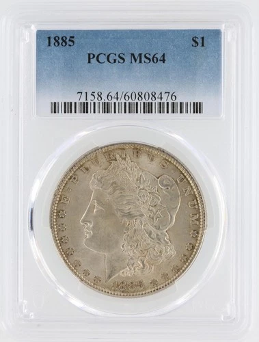 1885 Morgan Silver Dollar PCGS MS64 S$1 Philadelphia Minted No Reserve
