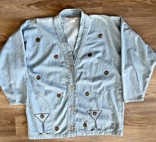 VTG Orvis Novelty “Imbibe” Martini Shirt Women Size Medium Made In USA Handpaint