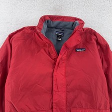 Patagonia Jacket KIDS XL Red Made USA Fleece Lined Outdoor Windbreaker Coat