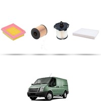 Hoffcar Set Service - 4 Filter FüR Ford Transit 2007 2.2 Tdci Econetic 92Kw Ab
